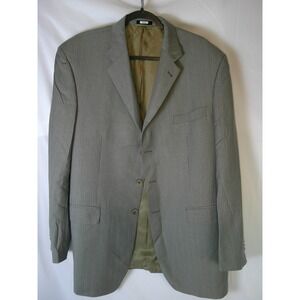 Sean John Fine Tailoring Pinstripe Wool Blazer Suit Jacket Men 44L